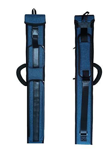 Champion 2X2,2X3,3X4 Nylon/Leatherette Billiard Pool Cue Stick Hard Case - color: Blue, size: 3X4 pool case