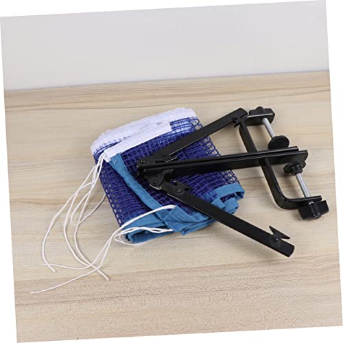 BESPORTBLE Standard Table Tennis Net Post Set Portable Pong Rack Metal Clamp Posts Expandable Net for Play