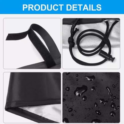 FABULETTA Pong Table Cover Waterproof 420D Oxford Outdoor Indoor Foldable Table Tennis Dust Protection with Storage Bag Black