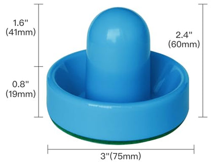 Rechargeable Hover Air Hockey Puck and Paddles, Hover Puck for Any Flat Surface, 2Pcs Air Hockey Strikers - color: blue