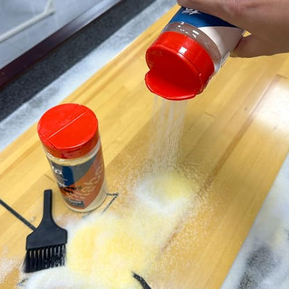 Shuffleboard Sand Wax High/Medium Speed Shuffleboard Powder Set, Shuffleboard Sand with Mini Brush Set - size: 2 Cans Meduim Speed
