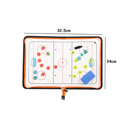 Joyeee Ice Hockey Tactics Board for Kids & Adults, Magnetic Coaching Board, Ice Hockey Equipment for Men, Boys and Ice Hockey Enthusiast, Christmas Ice Hockey Gifts for Men Father - color: #02 Folding Ice Hockey Board