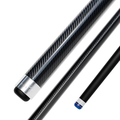 Cue-King Pool Cue Military-Grade Carbon Fibre 58” 18oz 2 Piece with 12.5mm Premium Tip Finished in Gloss Exposed Carbon Fibre, Professional Pool Cue - style: Carbon Cue
