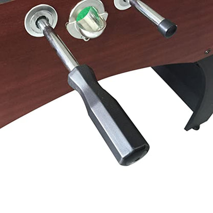 Hathaway Metropolitan 54 inch Foosball Table Adult Size for Family Game Rooms - With Smooth Playfield, Dual Abacus Scoring, Weighted Players, Sturdy Leg Levelers & 2 Foosballs - Cherry Finish