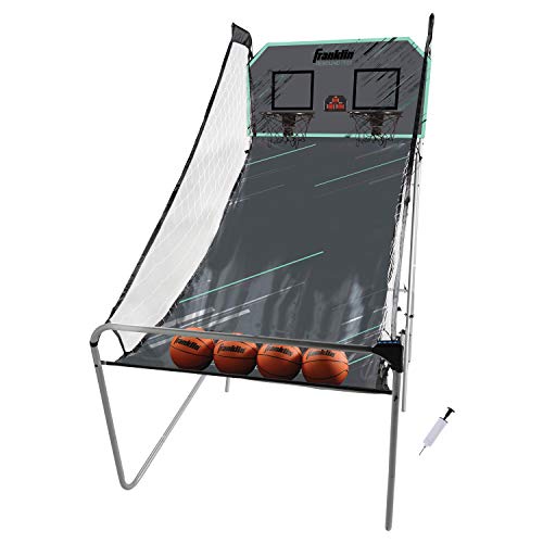 Franklin Sports Indoor Double Basketball Hoop Game - Electronic Scoreboard + 4 Basketballs - 2 Player Shooting Arcade