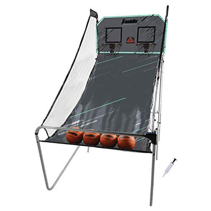 Franklin Sports Indoor Double Basketball Hoop Game - Electronic Scoreboard + 4 Basketballs - 2 Player Shooting Arcade