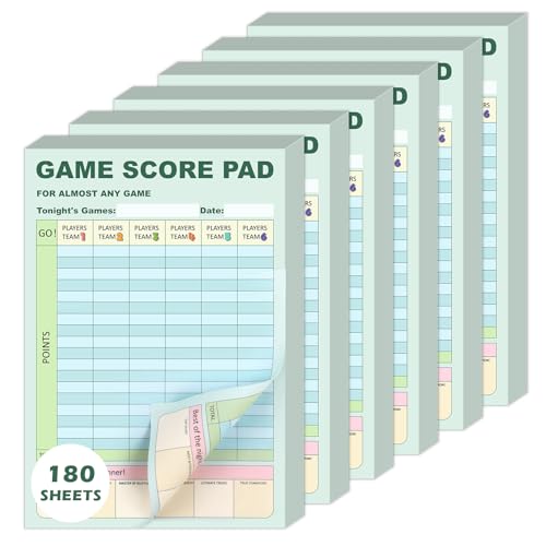 30 90 180 Sheets Game Score Pads Double Sided Game Score Tracker 6 x 9 Inch Card Game Score Sheets Game Score Keeper Game Score Notepad For Almost Any Family Games Board Games Bowling Balls Sport