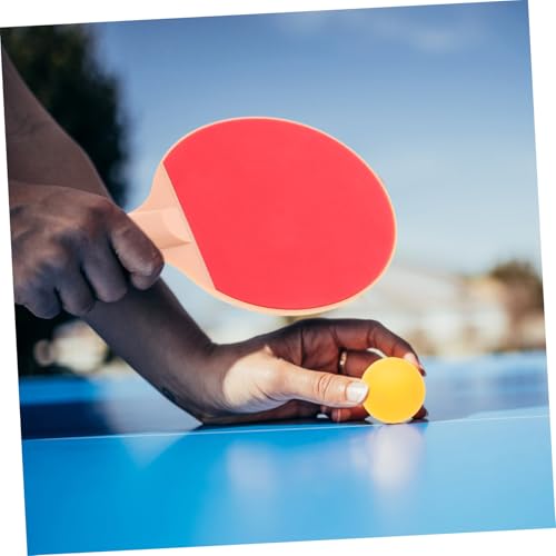 POPETPOP Outdoor Table Tennis Set with Plastic Pong Balls and Comfortable Grip Rackets Long Handle Paddles for Competitive and Recreational Play for Outdoor Pong Games and Training