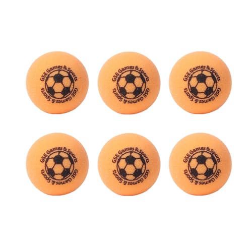 GSE Games & Sports Expert Regulation Size 35mm(1.38") Table Replacement Foosball Balls, Official Tournament Table Soccer Balls, Foosball Table Accessories - color: Orange, style: 6 Pack