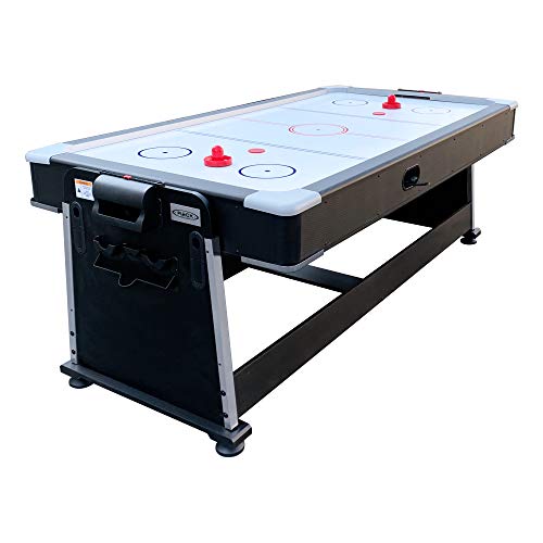 RACK Triad 7-Foot 3-in-1 Multi-Game Swivel Table - Billiards/Pool, Table Tennis & Air Hockey - color: Green Felt With Black Body
