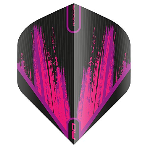 RED DRAGON Hardcore Radical Dart Flights - 4 Sets Per Pack (12 Dart Flights in Total)