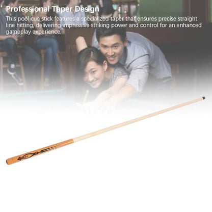 41.34 Inches Short Pool Cue Stick with 14mm Tip, High Accuracy Maple Wood Billiard Cue for Beginners and Experienced Players in Tight Spaces