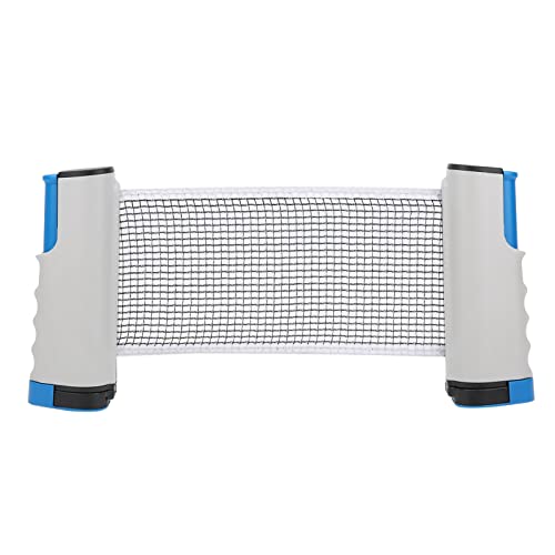 Precise Table Tennis Net Retractable Training Set for Portable Telescopic Grid for Adults and Kids, Plastic, 66.9x5.5 in, 1 Pc - color: Blue Gray