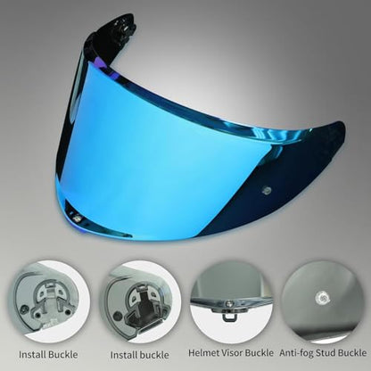 AGV K6 and K6S Visor (Sapphire Blue) - color: Sapphire Blue