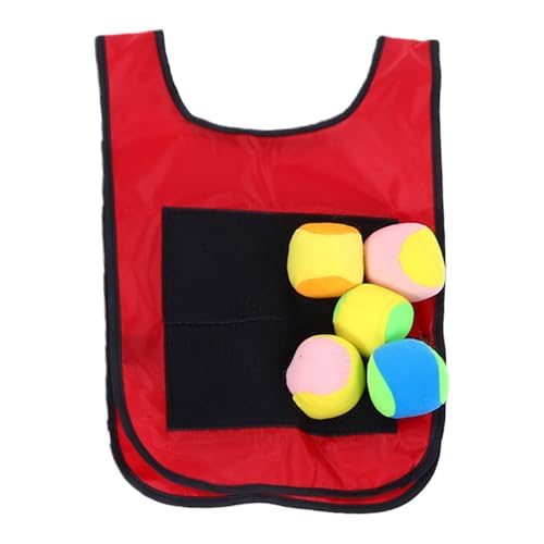 RiToEasysports Dodges Balls for Kids,3 Pack Self Adhesive Jersey with 15 Soft Foam Balls for Outdoor Indoor Interactive Kids Games