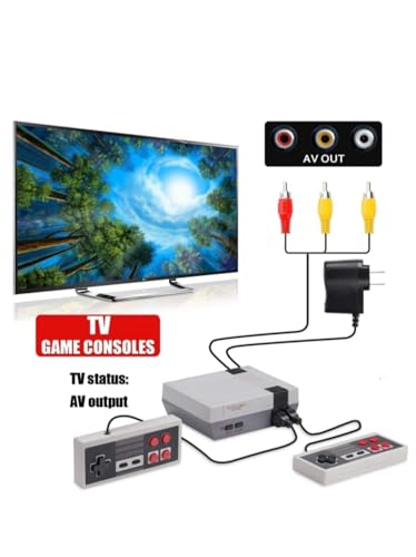 GAMENEXT Retro Game Console, AV Classic Mini Video Game Consoles Built-in with 620 Games Dual Players Mode Console with 2 Controllers Handheld Games for Kids & Adults