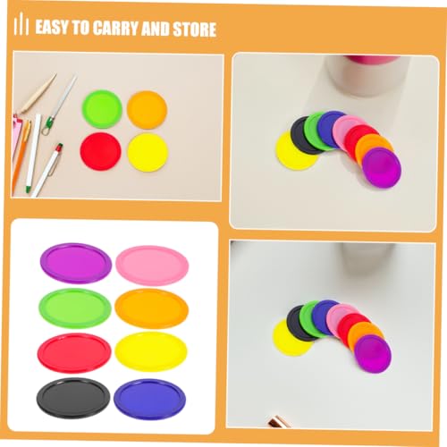 BESPORTBLE 8pcs Air Hockey Pucks Replacement Set for Home Professional Tables Heavy Pucks for Boys and Girls Adults Air Hockey Game Accessories