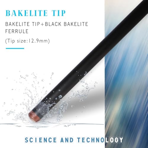 Carbon Fiber Pool Cue – 12.9mm, 14mm and 12.4mm, 2-Piece Billiard Cue Stick for Women/Men, Professional Break Cue for Snooker, 8-Ball, 9-Ball, Home & Club Use - color: Blue