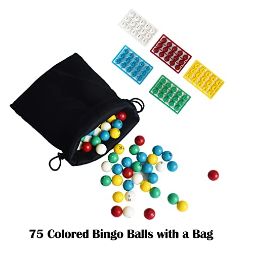 Yuanhe Deluxe Bingo Game Set - Metal Round Cage, 75 Colored Bingo Balls, 100 Bingo Cards, 500 Mixed Chips and Master Board for Large Groups, Parties - style: Deluxe Set