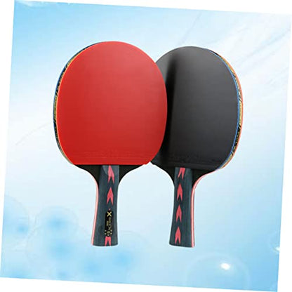 WOONEKY 2pcs Professional Pong Racket Star Carbon Fiber Table Tennis Paddle Double Pimples-Junior Players