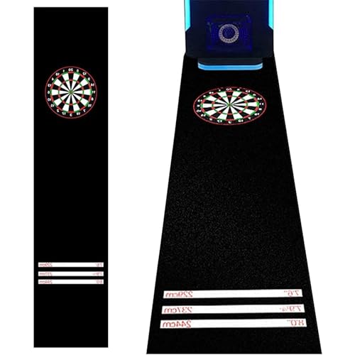 Professional Darts Mat, Heavy Duty Non Slip Dart Carpet with Throw Lines, Ideal for Beginners and All Dart Types