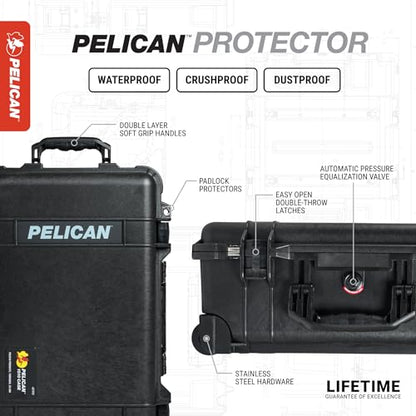 Pelican 1650 Case With Foam (Black) - color: Black, style: With Foam