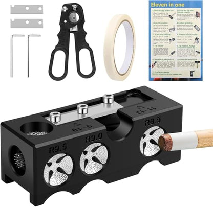 Billiards Pool cue Tips Replacement kit, Professional Billiards Accessory for Repairing, Scuffing and Shaping Cue Tips Perfect for Players at All Levels