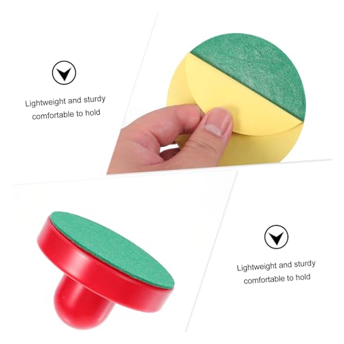 NOLITOY Air Hockey Pushers and Pucks Plastic Lightweight High Impact Resistant Hockey Accessories Replacement with Comfortable Grip and Design