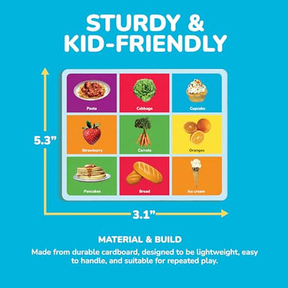 MasterPieces Kids Games - Food Bingo Game - Fun Family Entertainment for Kids and Adults - Educational, Engaging, and Perfect for Game Night, Classroom Activities, and Interactive Play for All Ages - style: Food