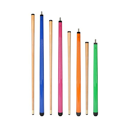 ASKA Short Pool Cue Sets, Canadian Maple Billiard Cue Sticks, 13mm Tip, 5/16x18 Joint, Multi-Set Options for Home & Game Rooms - style: Set of 4 Cues, SWP4