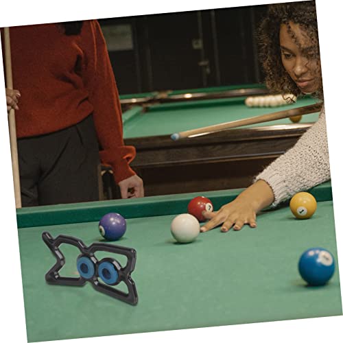 TOYANDONA Portable Pool Cue Holder and Bridge Head Reusable Plastic Rack for Nine Ball Billiards Lightweight and Easy to Install Cue Rest for Pool Table Accessories