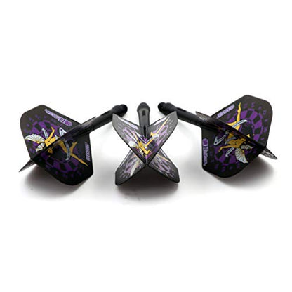 CUESOUL ROST Integrated Dart Shaft and Dart Flight Standard/Slim/Diamond/Big Wing/Tear/Diamond - color: 28mm-Standard Shape-Purple Beauty