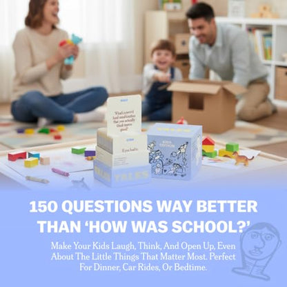 TALES 150 Conversation Cards, Kids Edition, Fun Family Games for Kids, Perfect for Dinners, Road Trips, Classrooms & Game Nights, Gifts & Gatherings, Conversation Starters to Spark Creativity - color: Kids Edition