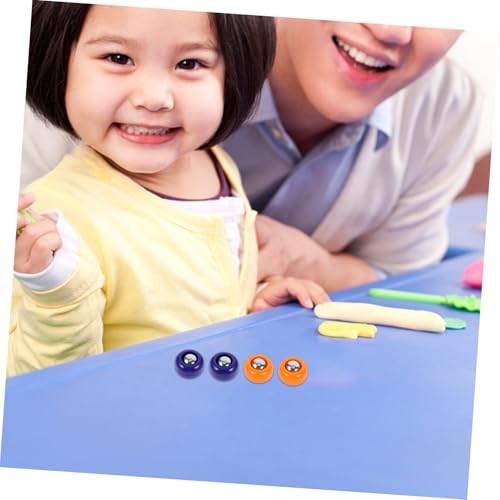 Toyvian 20pcs Mini Shuffleboard and Curling Game Set Durable Tabletop Sports Balls for Family Gatherings Easy to Use with Blue and Orange Rollers