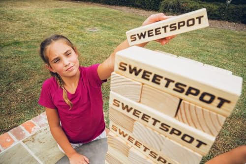 SweetSpot Tumbling Tower with 54 Wood Blocks and Carry Case
