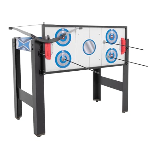 5-in-1 Multi Game Table,Multifunctional Combo Game Table with Billiards, Basketball, Hockey, Ping Pong,Safety Bow and Arrow,Portable Combo Game Table Setw for Home, Game Room, Friends & Family