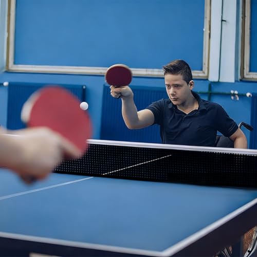 CREATCABIN Table Tennis Net Black Ping Pong Net Replacement Portable Easy Setup Ping Pong Table Net String Tension Equipment Accessories for Any Table Training Competition Indoor Outdoor 70 x 5.7 Inch