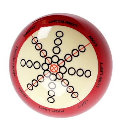 Standard Pool Billiard Pro Cup Cue Ball with 6 Red Dots 2-1/4'' 6 oz Practice Training Cue Ball