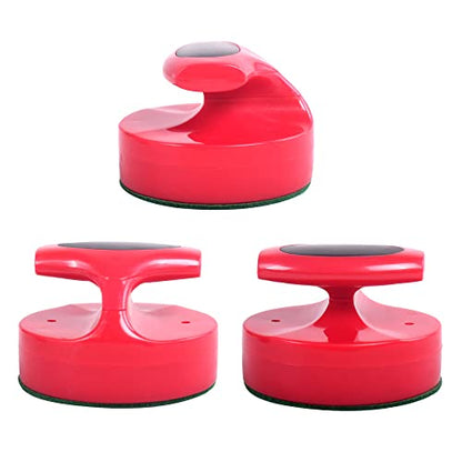 Plastic Air Hockey Strikers/Pushers, 2 PCS 4" Plastic Air Hockey Pushers and 6 PCS 2.875" Pucks Replacement for Game Tables Goalies Equipment Accessories