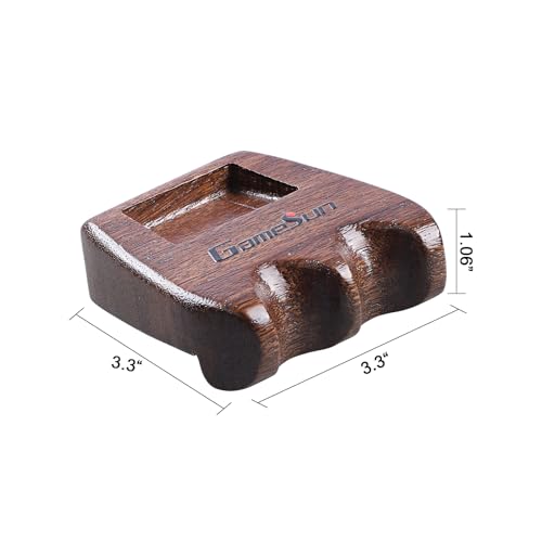 Weighted wooden 2-Cue pool cue stick holder, billiard cue stick holder, chalk holder