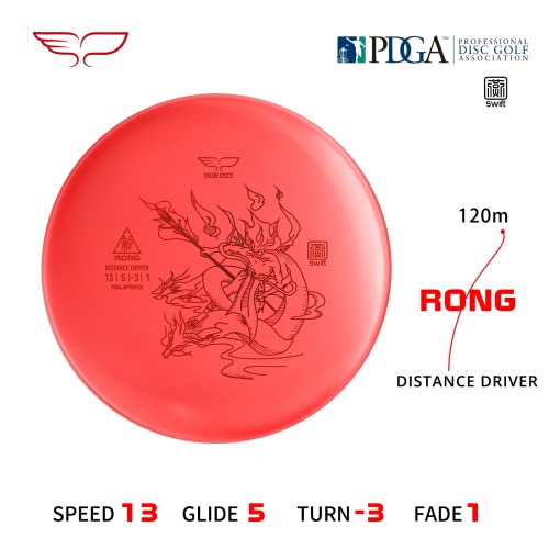 yikundiscs PDGA Approved Floating Distance Driver Golf Disc,150-160g Water-Float Distance Driver, Stable Flight Performance for Disc Golf Water Courses & Outdoor Competition | Floats in Water,Lightweight Buoyant Plastic - color: red