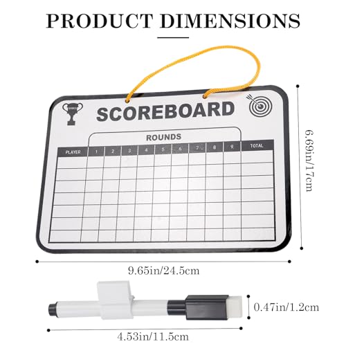Golf Scoreboard, Erasable Golf Scorecard with Pen, Plastic Whiteboard Score Card Holder Accessories for Golfer