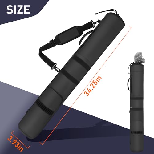 AKOZLIN Lightweight Golf Sunday Bag Golf Travel Carry Bag 3-6 Clubs Foldable Small Golf Bag with Shoulder Strap Black - color: Black