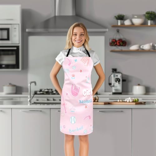 Castle Fairy Boy Soccer Kitchen Apron - color: Pink Baseball