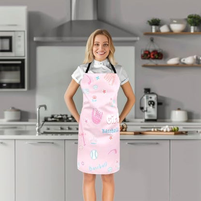 Castle Fairy Boy Soccer Kitchen Apron - color: Pink Baseball