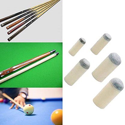100 Pcs Pool Cue Tips,Push-in Snooker Replacements Accessories | Slip on Billiard Tips, No Glue or Tools Required, 5 Sizes,9mm/10mm/11mm/12mm/13mm