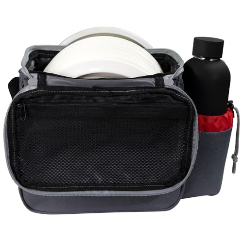 Axiom Discs Cell Disc Golf Starter Bag (Choose Your Favorite Color) - color: Dark Gray/Red