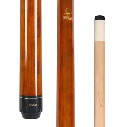 ASKA Short Kids Cue Stick, Canadian Hard Rock Maple, 13mm Hard Tip - color: 42-inches Brown, Wrap (LECN42BRN)