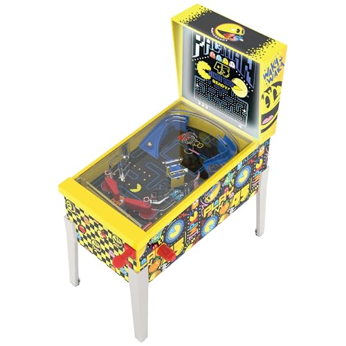 Pac-Man: Mini Arcade Pinball - Collector 45th Anniversary Edition, Lights & Sounds Tabletop Game, Skill Shot Challenges, Licensed Toy, Adults-Kids 3+