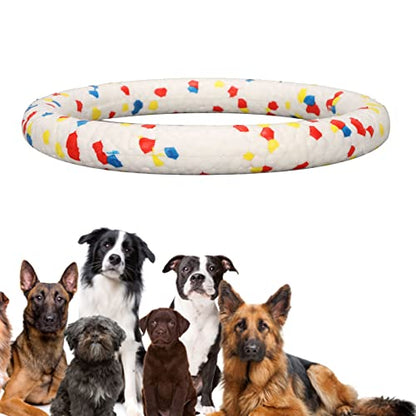 F&Yard Dog Flying Ring Toy, Floating Interactive Pet Flying Disc Ring in ETPU, Elastic Washable Play Toy for Dogs